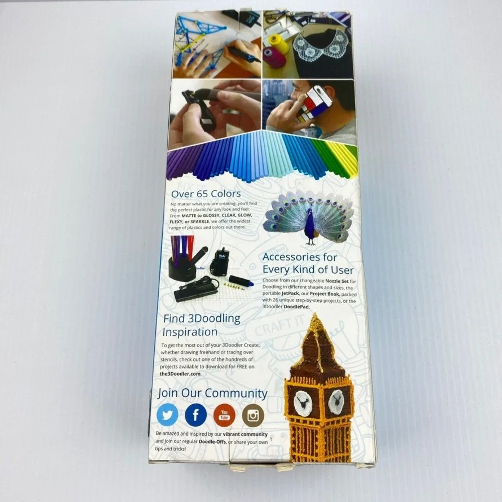 3Doodler Create 3D Printing Pen Powder Blue Aluminum Pen Kit *NO Strands* - Picture 4 of 10